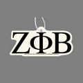 Paper Air Freshener W/ Tab - Greek Letters: Zeta Phi Beta